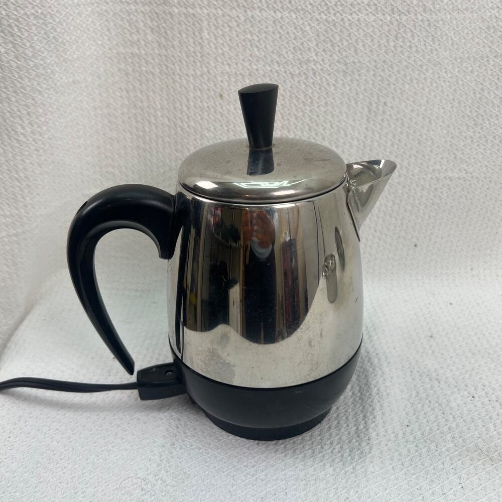 Vintage Farberware 134B Superfast 2-4 Cup Electric Coffee Percolator Tested USA - Picture 3 of 9